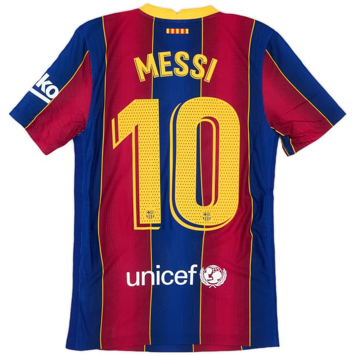 2020-21 Barcelona Authentic Home Shirt Messi #10 (XS)