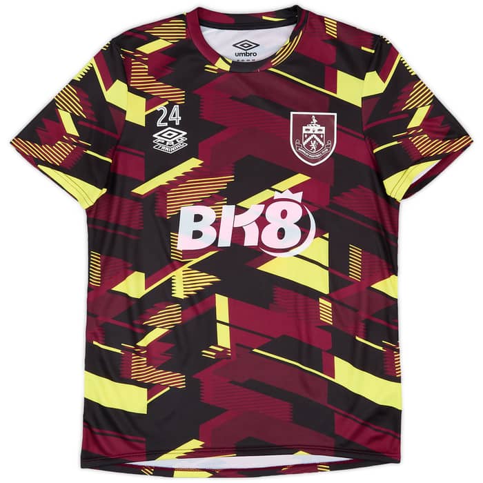 2023-24 Burnley Player Issue Pre-Match Shirt #24 (Cullen) - As New - (S)