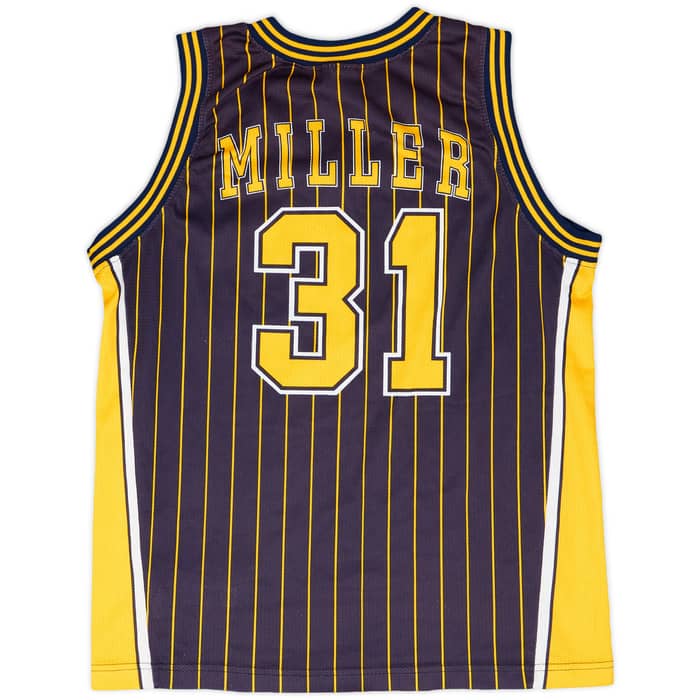 1997-05 Indiana Pacers Miller #31 Champion Away Jersey - 7/10 - (S)