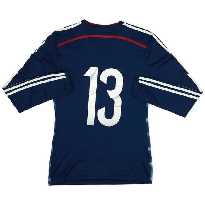 2014-15 Scotland Player Issue Home L/S Shirt #13 - 10/10 - (S)