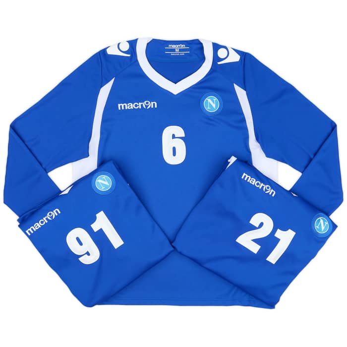2014-15 Napoli Player Issue Training L/S Tee # - 7/10 - (XL)
