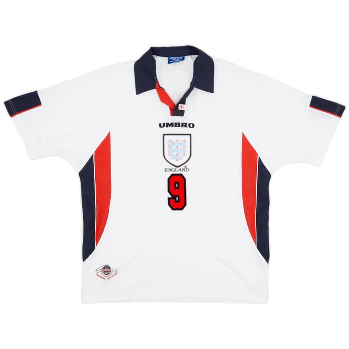 1997-99 England Home Shirt Shearer #9 - 7/10 - (XXL)