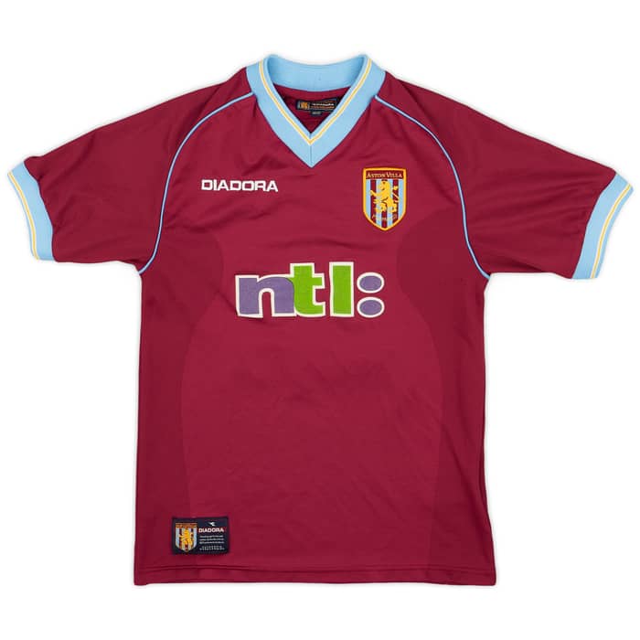 2001-02 Aston Villa Home Shirt Vassell #22 - 8/10 - (M.Boys)