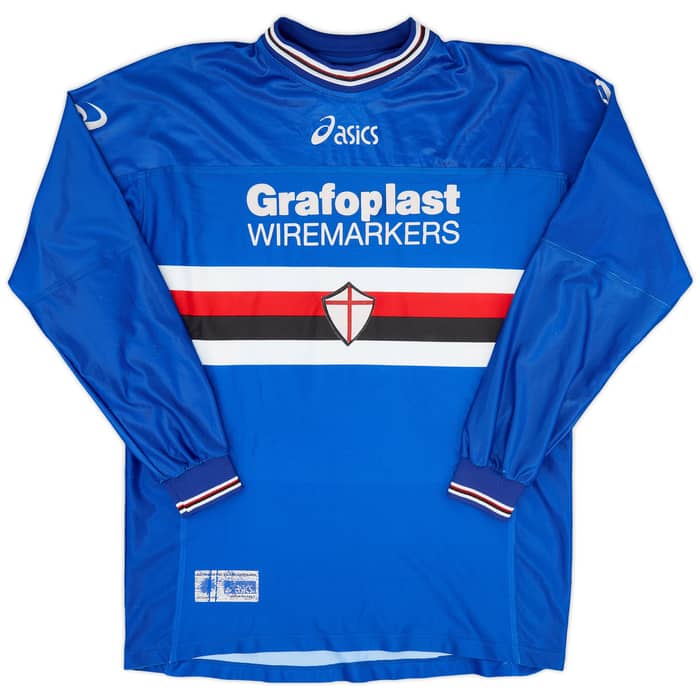 2001-02 Sampdoria Home L/S Shirt #2 - 5/10 - (XL)