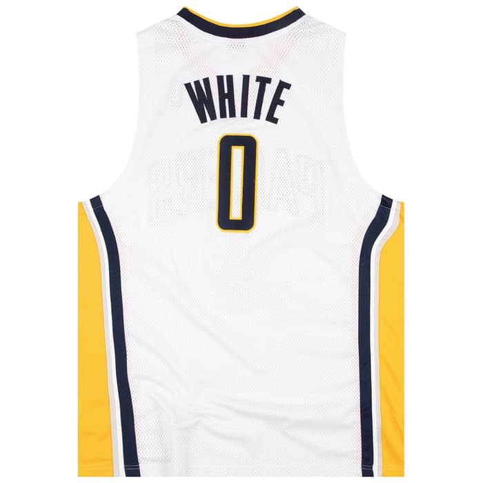 2005-06 Authentic Indiana Pacers White #0 Reebok Jersey (Home) L