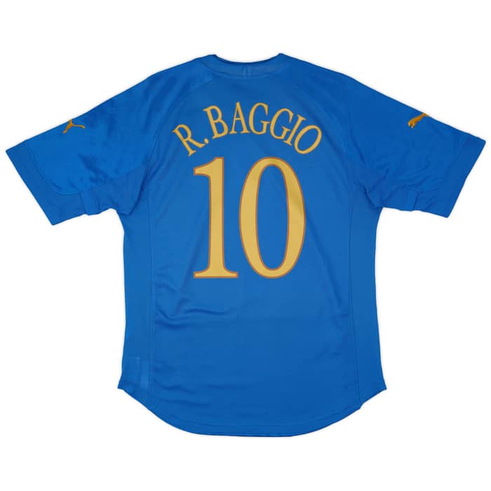 2004-06 Italy Home Shirt Baggio #10 - 8/10 - (L)
