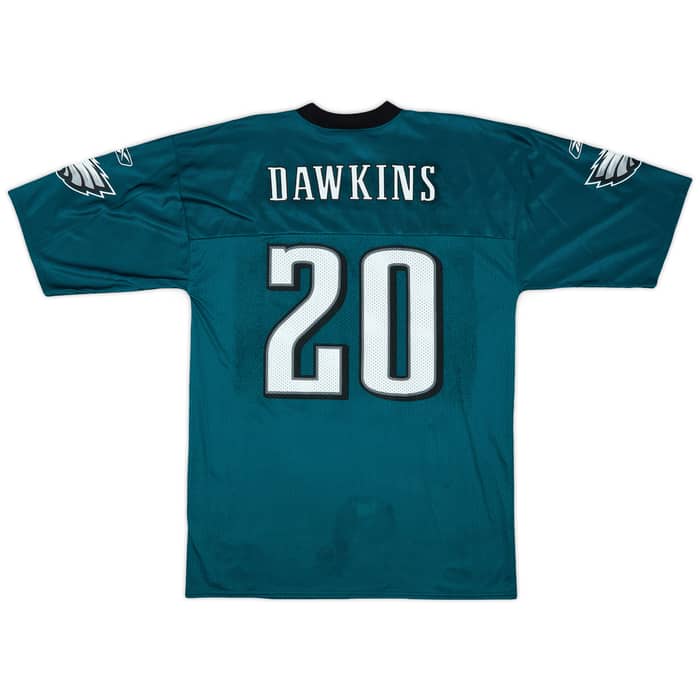 2005-06 Philadelphia Eagles Dawkins #20 Reebok Replica Home Jersey - 8/10 - (L)