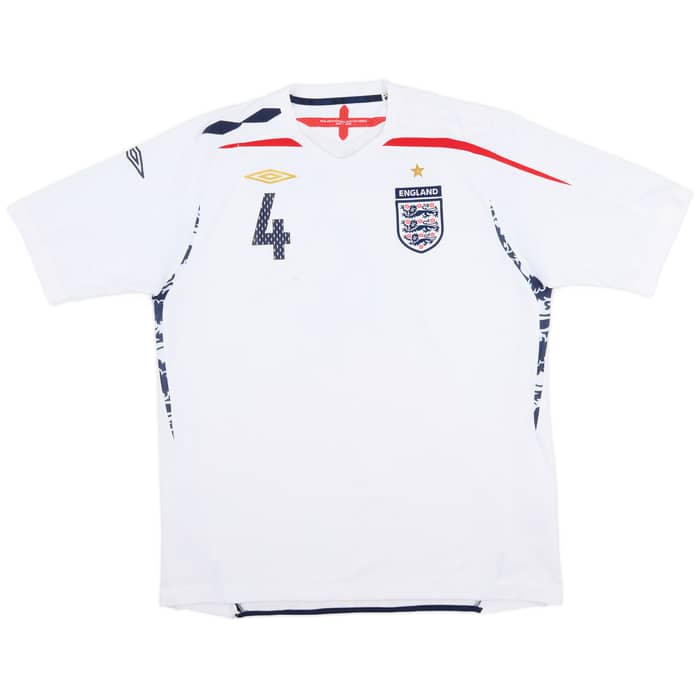 2007-09 England Home Shirt Gerrard #4 - 8/10 - (XL)