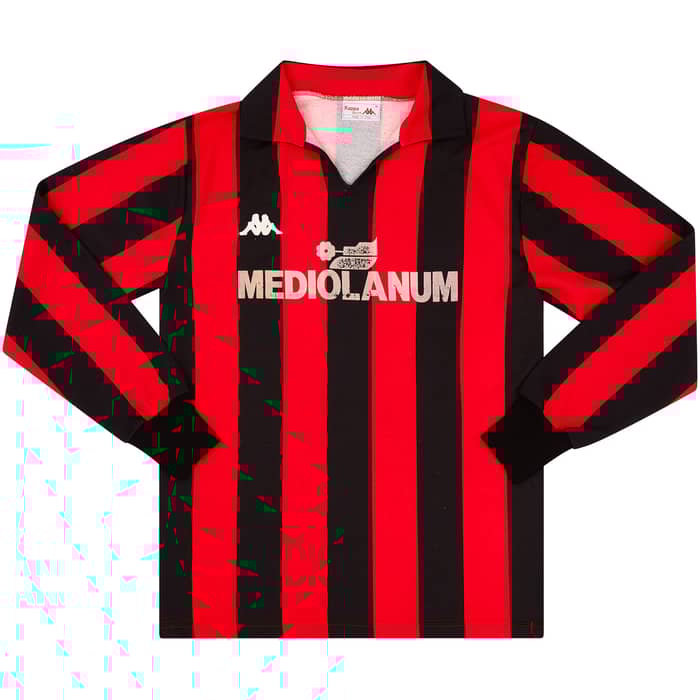 1987-88 AC Milan Match Issue Home L/S Shirt #2