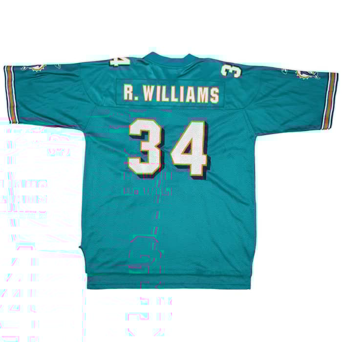 2002-03 Miami Dolphins R.Williams #34 Reebok On Field Home Jersey - 8/10 - (XL)