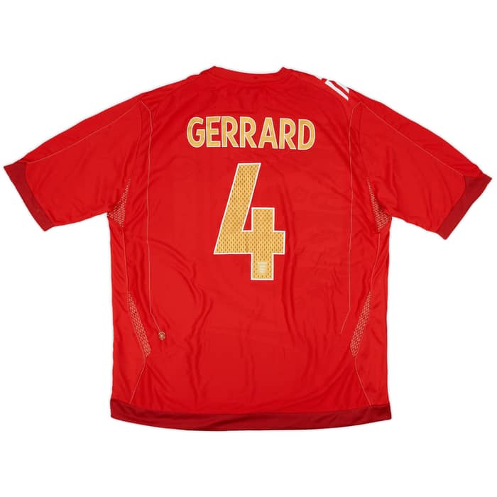 2006-08 England Away Shirt Gerrard #4 (XXL)