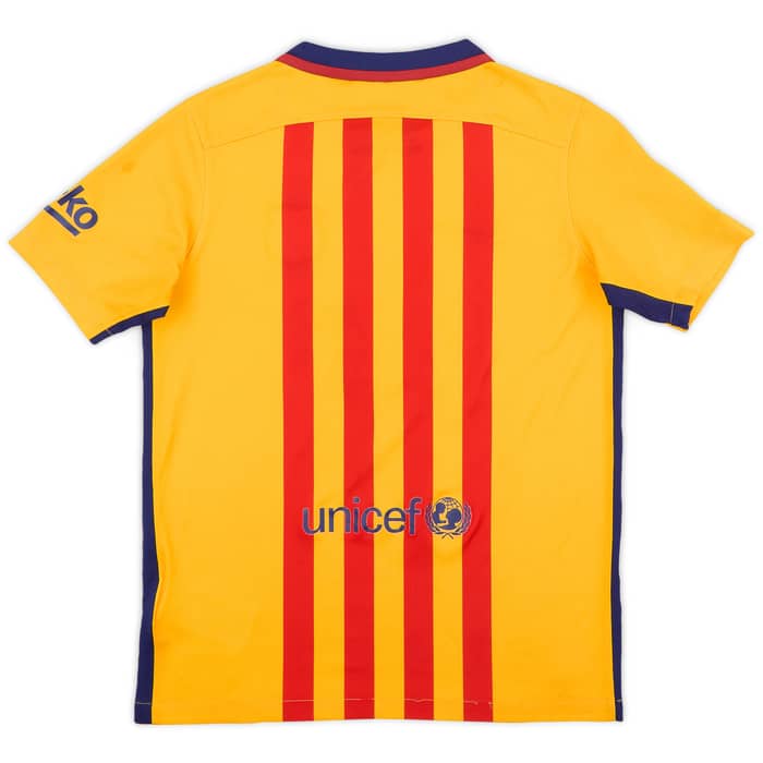 2015-16 Barcelona Away Shirt - 6/10 - (L.Boys)