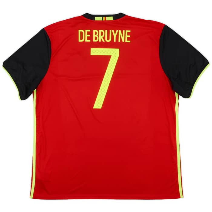 2016-17 Belgium Home Shirt De Bruyne #7 - 9/10 - (XXL)