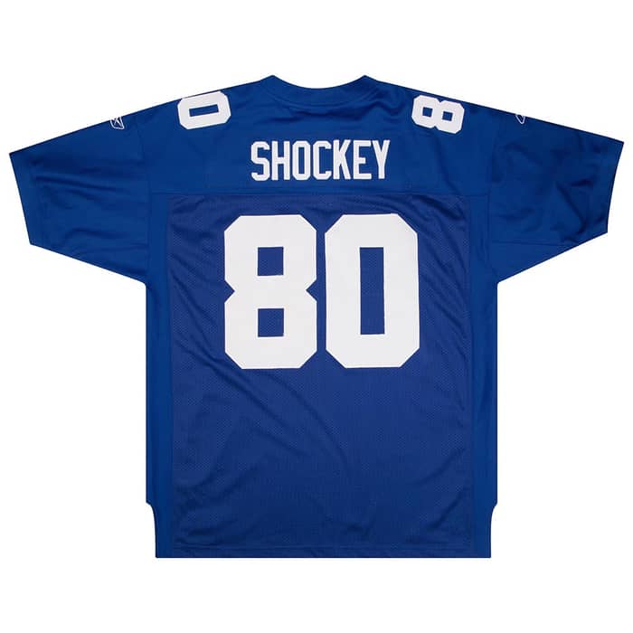 2002-04 New York Giants Shockey #80 Authentic Reebok Jersey (Home) 3XL