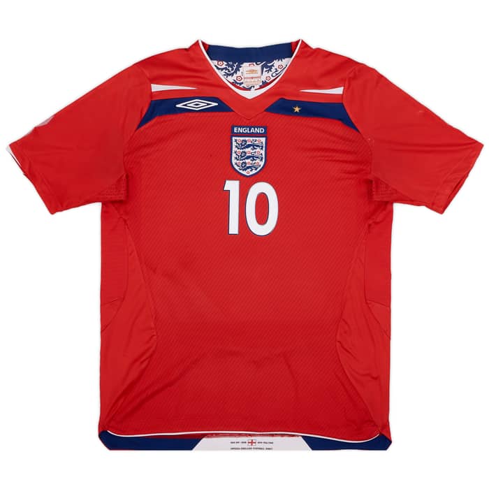 2008-10 England Away Shirt Rooney #10 - 6/10 - (L)