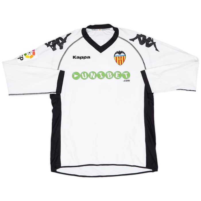 2010-11 Valencia Player Issue Home L/S Shirt Albelda #6 - 9/10 - (XL)