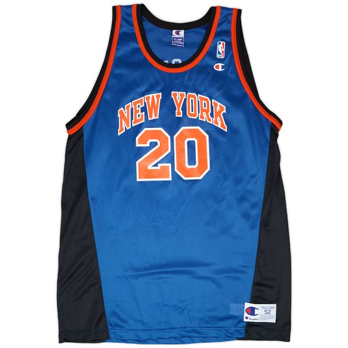 1997-01 New York Knicks Houston #20 Champion Away Jersey - 8/10 - (XXL)
