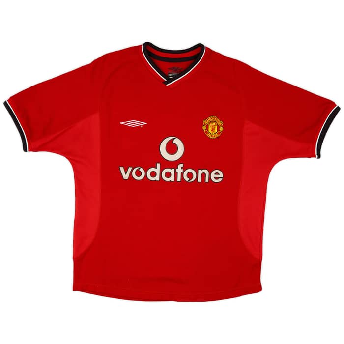 2000-02 Manchester United Home Shirt Beckham #7 - 8/10 - (Y)
