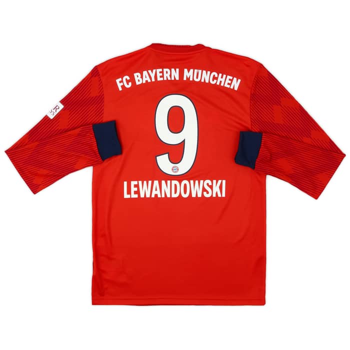 2018-19 Bayern Munich Home L/S Shirt Lewandowski #9 (S)