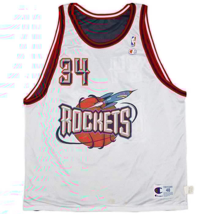 1995-01 Houston Rockets Olajuwon #34 Champion Reversible Jersey - 8/10 - (XL)