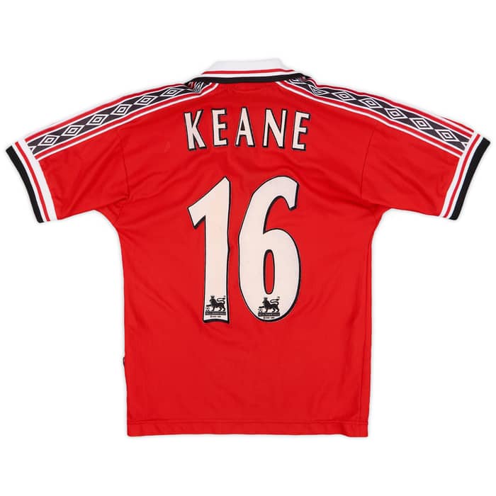 1998-00 Manchester United Home Shirt Keane #16 - 5/10 - (S.Boys)