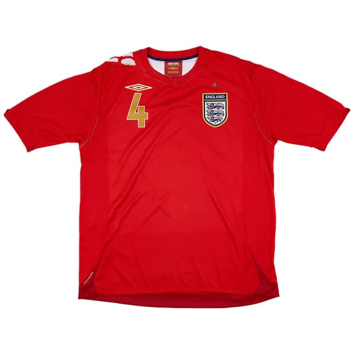 2006-08 England Away Shirt Gerrard #4 - 6/10 - (XL)