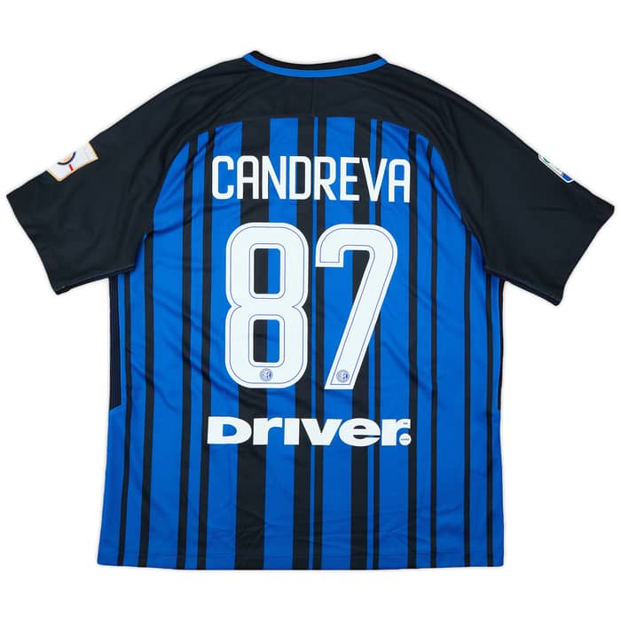 2017-18 Inter Milan Home Shirt Candreva #87 - 10/10 - (XL)