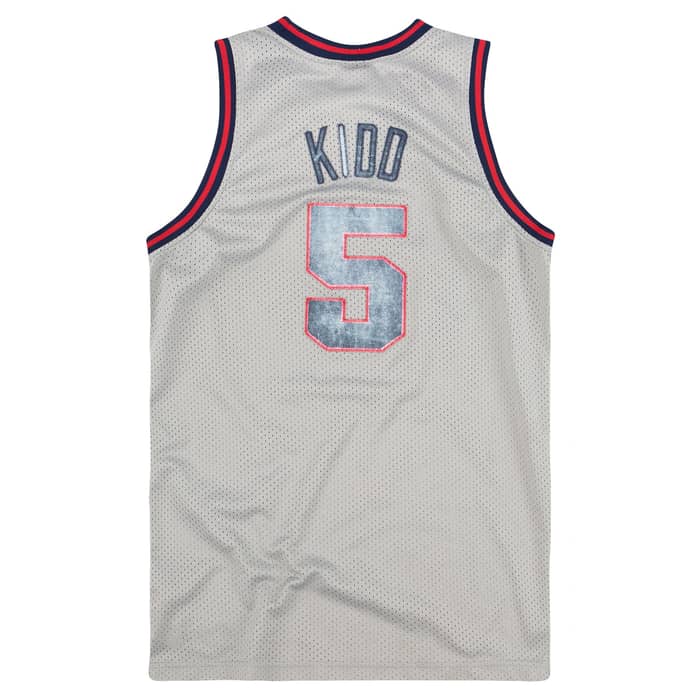 1977 New Jersey Nets Kidd #5 Nike Rewind Swingman Jersey (Alternate) Y