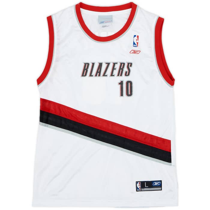 2004-06 Portland Trail Blazers Przybilla #10 Reebok Home Jersey - 9/10 - (L.Boys)