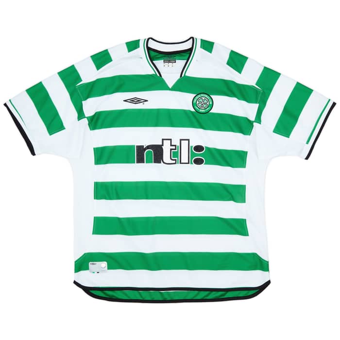2001-03 Celtic Home Shirt Larsson #7 - 8/10 - (XXL)