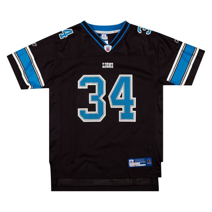 2005-06 Detroit Lions Jones #34 Signed Reebok On Field Jersey (Alternate) Y