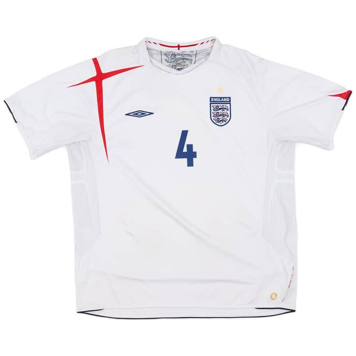 2005-07 England Home Shirt Gerrard #4 - 6/10 - (XXL)