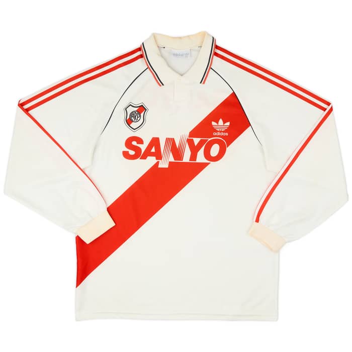 1992-94 River Plate Home L/S Shirt - 6/10 - (L)