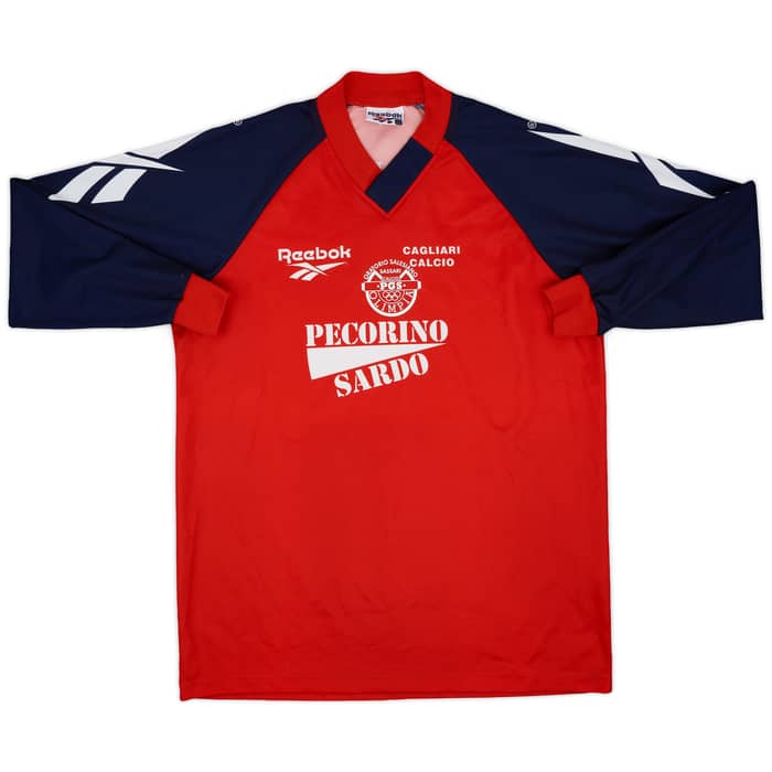 1996-98 Cagliari Reebok 'PGS Olimpia' Training L/S Shirt - 9/10 - (L)