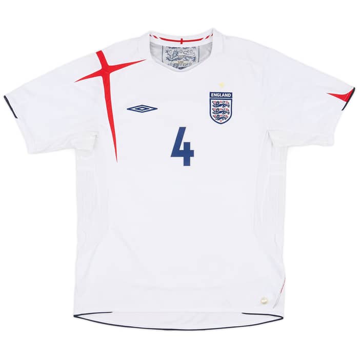 2005-07 England Home Shirt Gerrard #4 - 5/10 - (L)