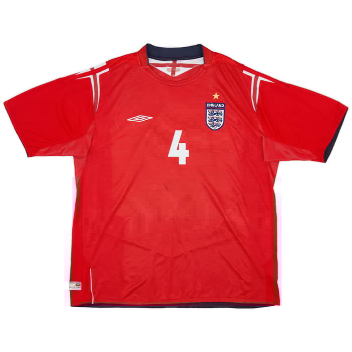 2004-06 England Away Shirt Gerrard #4 - 7/10 - (XL)
