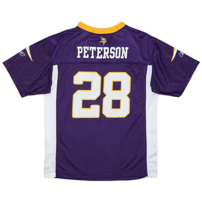 2008-11 Minnesota Vikings Peterson #28 Reebok Replica Home Jersey - 9/10 - (XL.Boys)