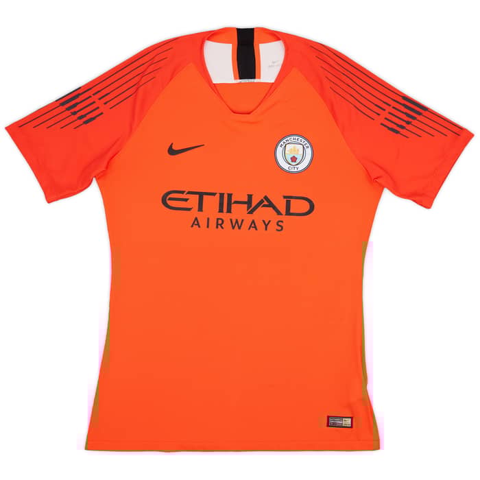 2018-19 Manchester City Authentic GK S/S Shirt Ederson.M #31 - 10/10 - (L)