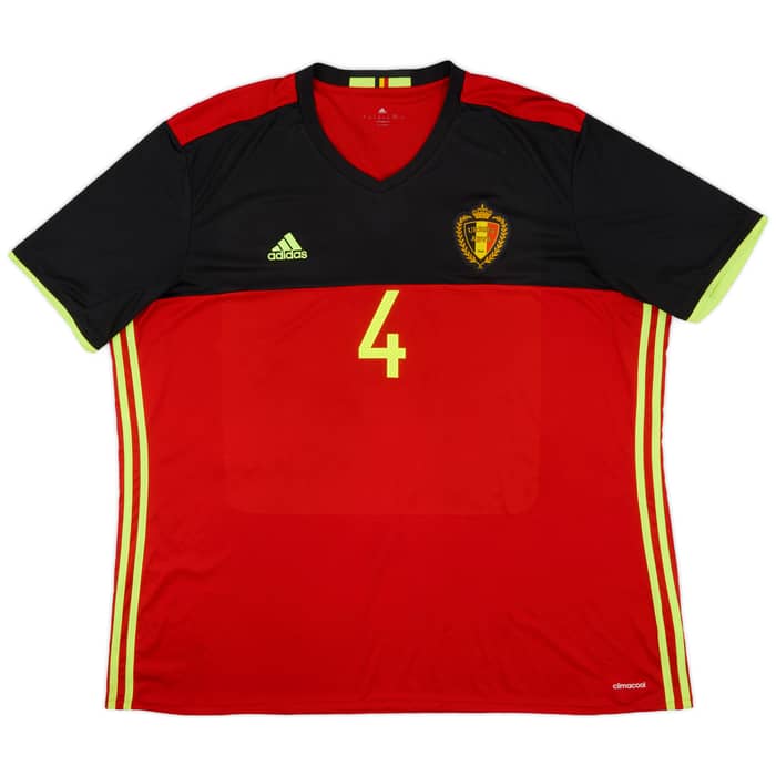2016-17 Belgium Home Shirt Kompany #4 - 7/10 - (3XL)