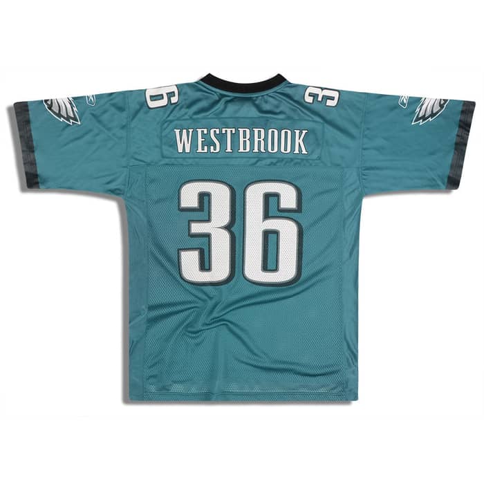 2008-09 Philadelphia Eagles Westbrook #36 Reebok On Field Jersey (Home) Y