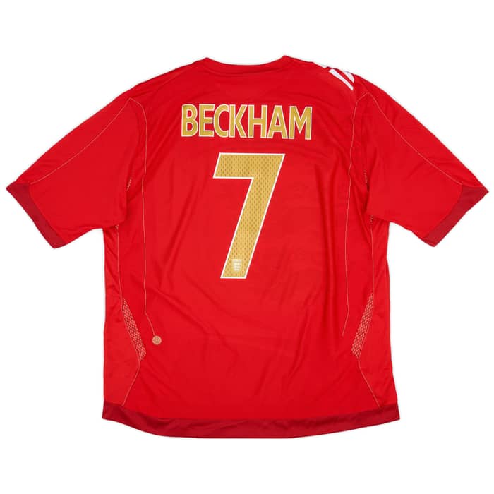 2006-08 England Away Shirt Beckham #7 - 7/10 - (XXL)