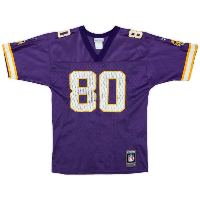 2001 Minnesota Vikings C.Carter #80 Reebok Home Jersey - 5/10 - (L.Boys)