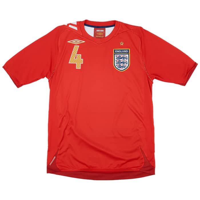 2006-08 England Away Shirt Gerrard #4 - 7/10 - (S)