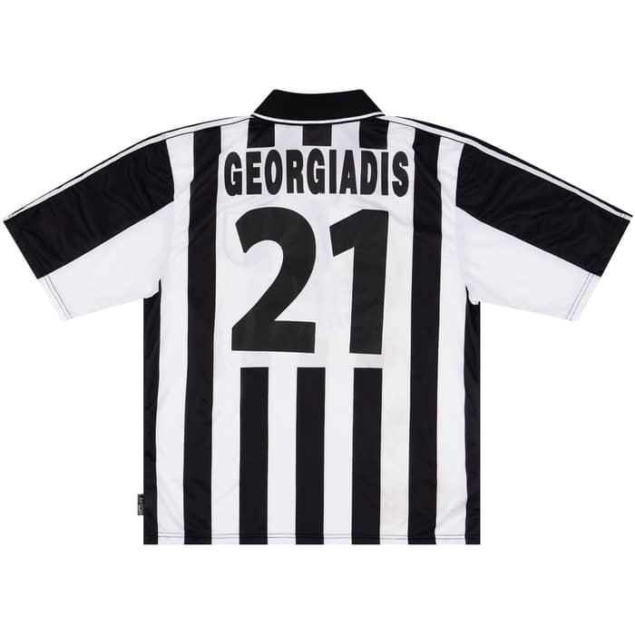 1999-00 PAOK Match Issue Home Shirt Georgiadis #21