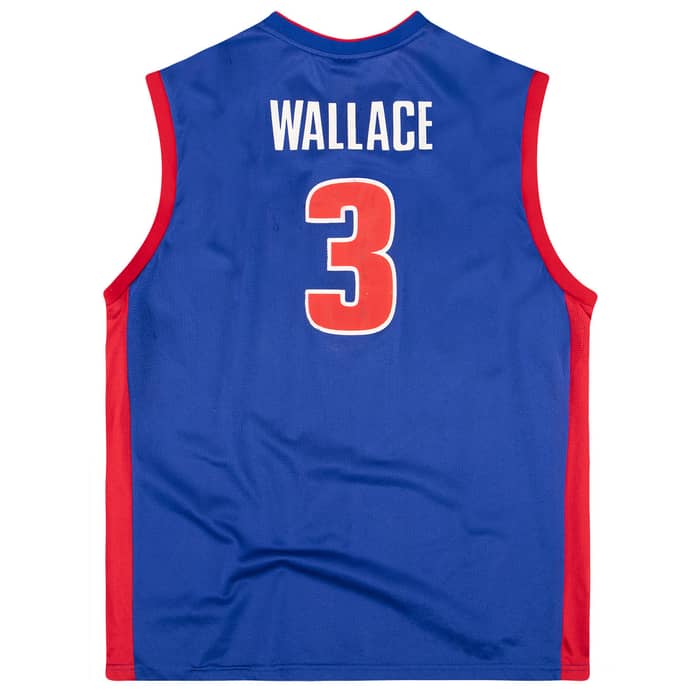 2002-06 Detroit Pistons Wallace #3 Reebok Jersey (Away) Y