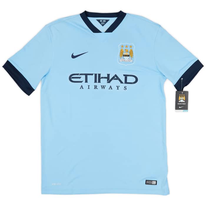 2014-15 Manchester City Home Shirt Kompany #4 (L)