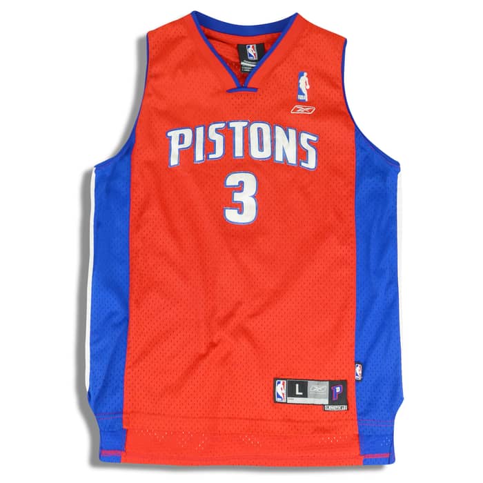 2005-06 Detroit Pistons Wallace #3 Reebok Swingman Jersey (Alternate) Y