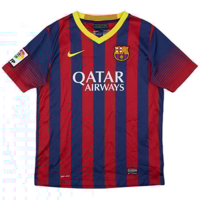 2013-14 Barcelona Home Shirt - 9/10 - (L.Boys)