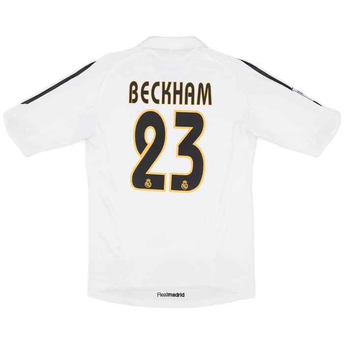 2004-05 Real Madrid Home Shirt Beckham #23 - 9/10 - (S)