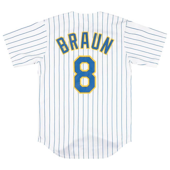 2007-08 Milwaukee Brewers Braun #8 Majestic Jersey (Home) S
